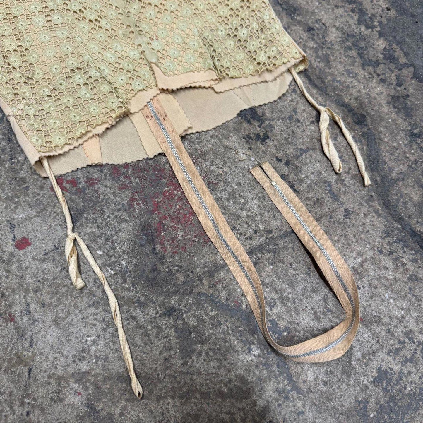 Vintage 50s does Edwardian Sage Green & Cream Sheer Blouse Film Costume