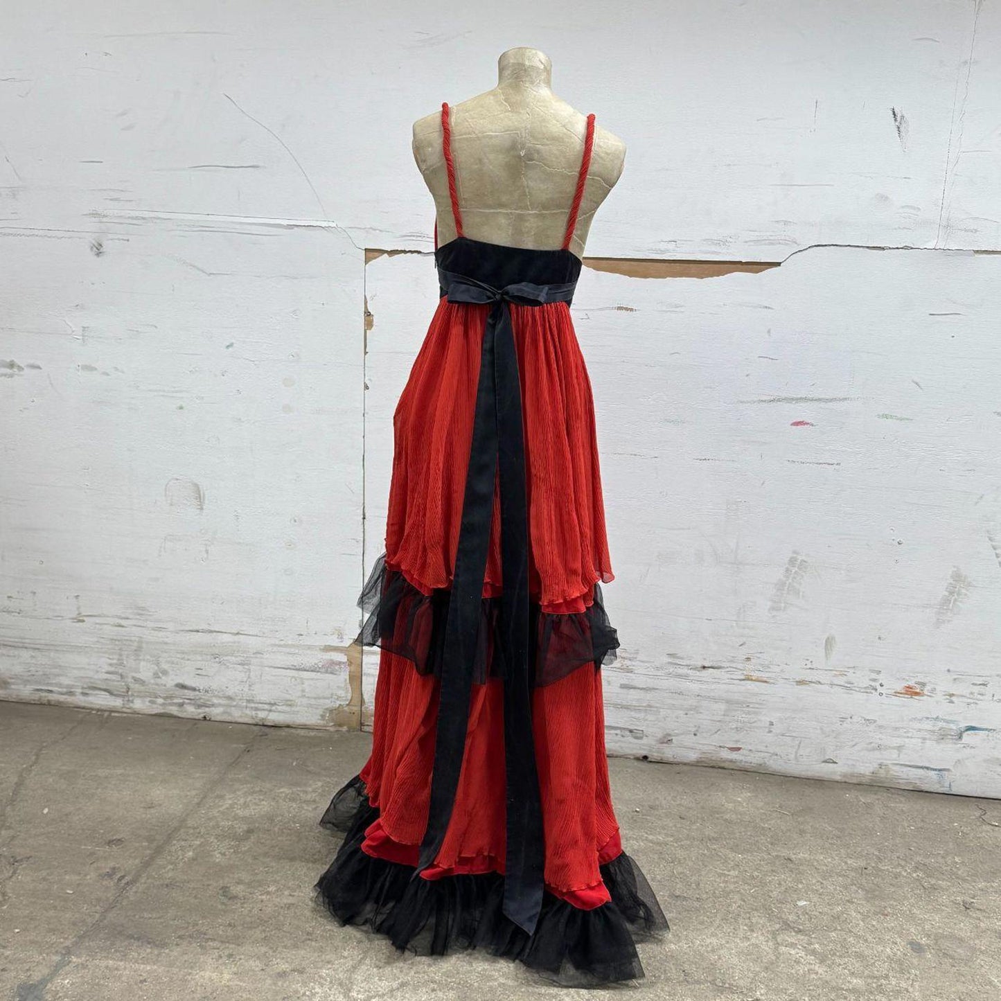 Zuhair Murad x MNG Limited Edition Red & Black Silk Gown
