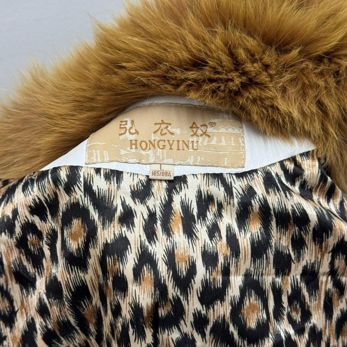 Y2K Vintage Genuine Fur Industrial Vest Cream Brown