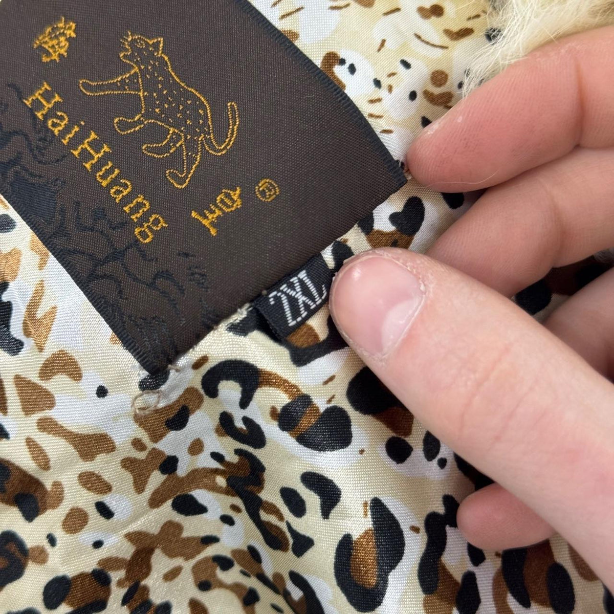 Vintage Y2K Cream Rabbit & Fox Fur Jacket Coat