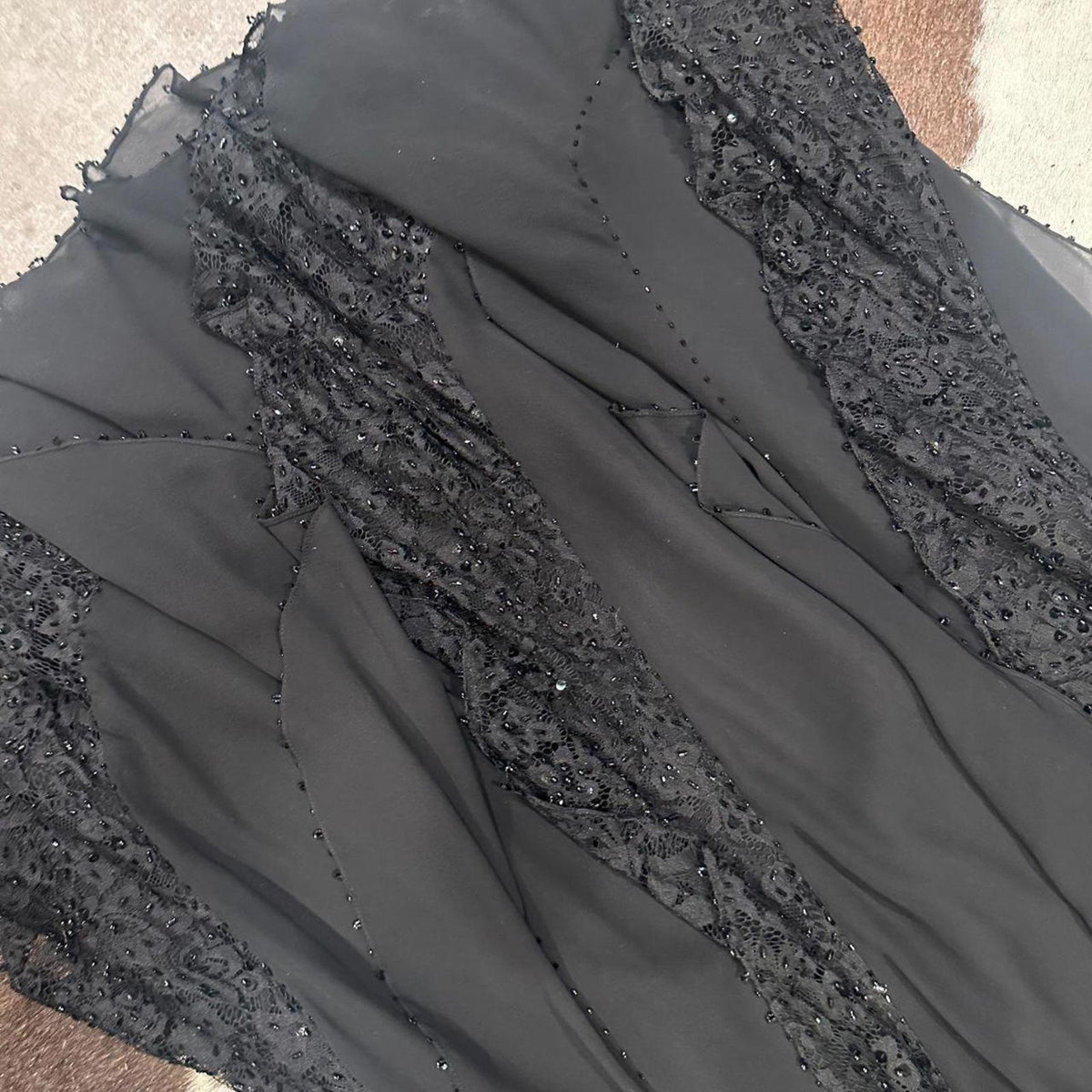 100% Silk Black Y2k Vintage Strapless Gown