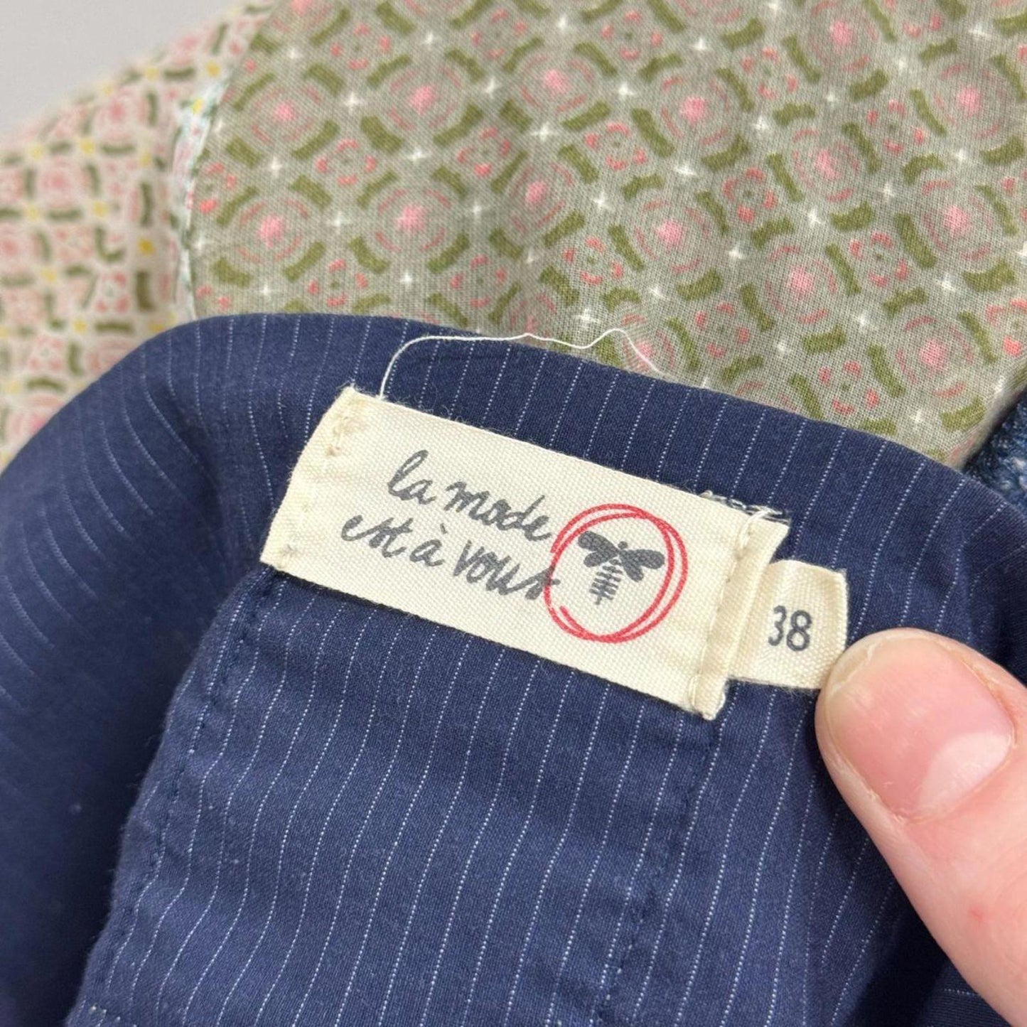 90s/Y2K Vintage La Mode est à Vous Patchwork Denim Mini Dress