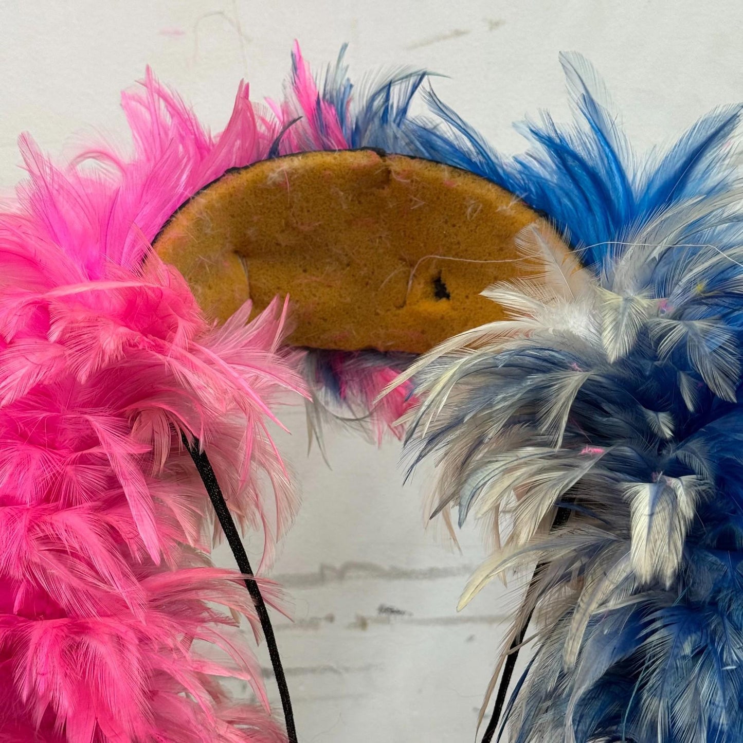 Vintage 60s 70s Hollywood Showgirl Feather Headdress Film Burlesque Costume