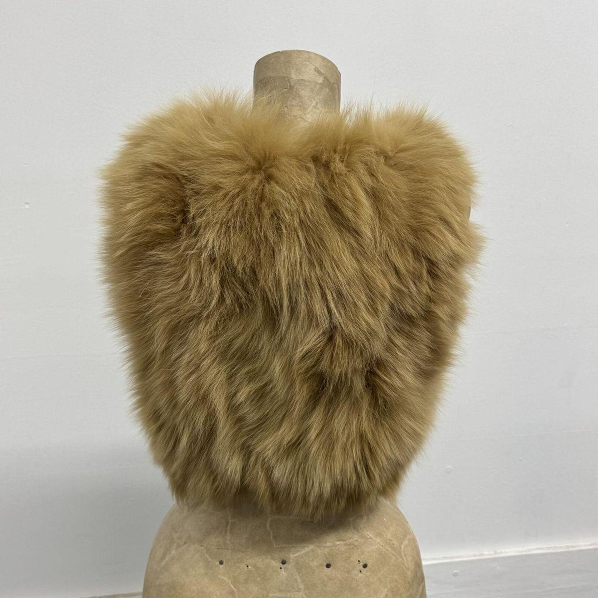 Y2K Vintage Golden Tan Genuine Fox Fur Vest