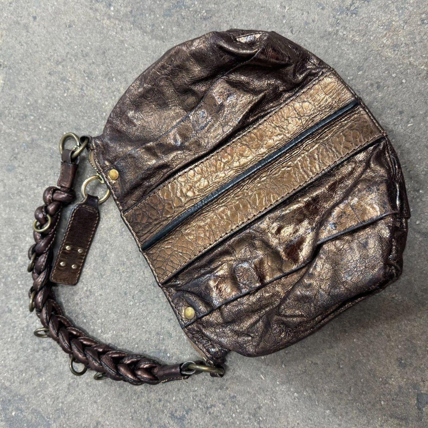 RARE Vintage Chloé Leather Bag - Metallic Bronze Y2K