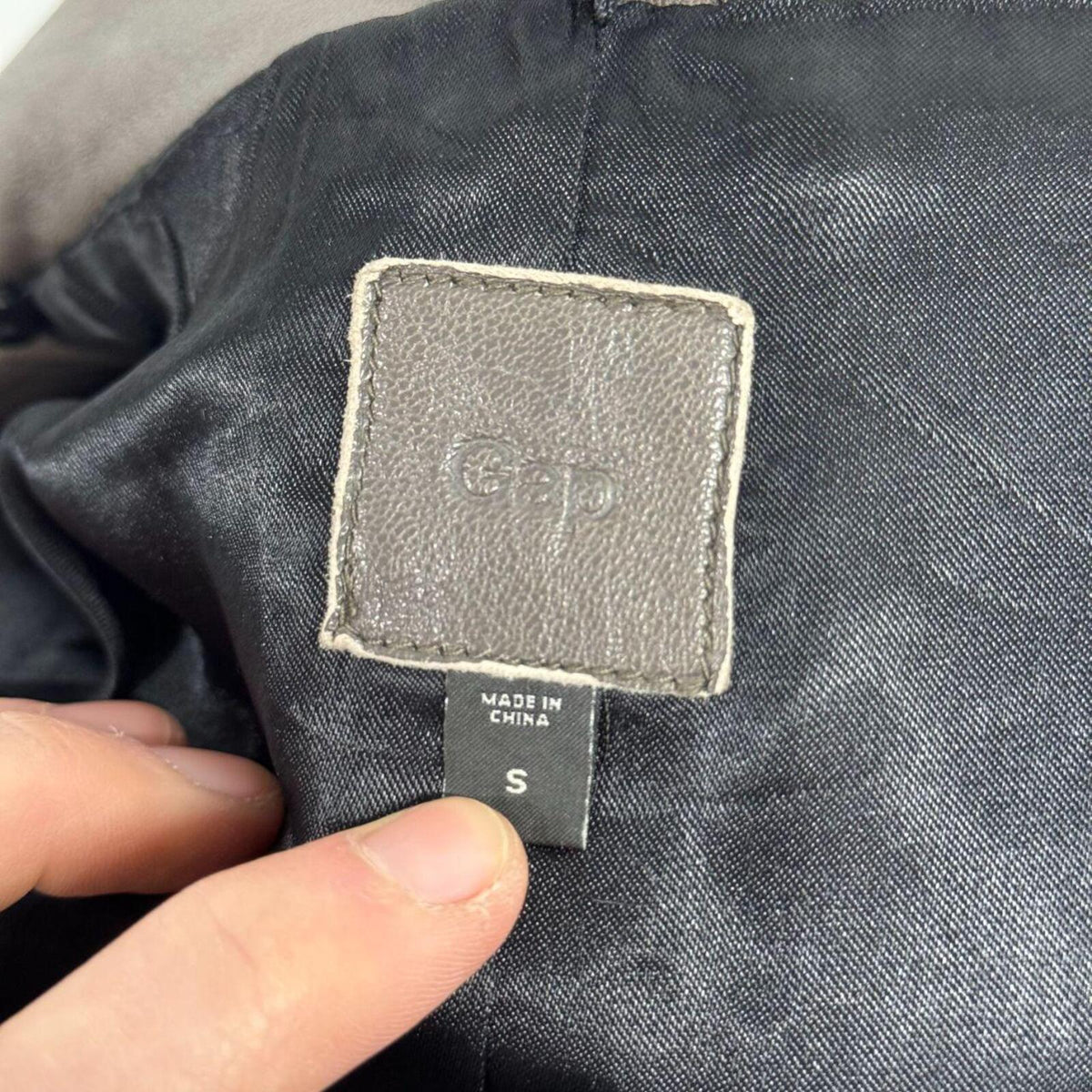 Vintage Grey-Brown Funnel Neck Avant Garde Leather Jacket