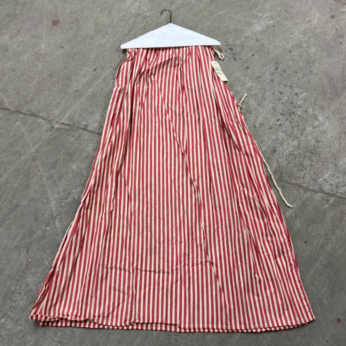 Vintage Film Costume 50s Does Victorian Western Style Prairie Skirt Red Stripe