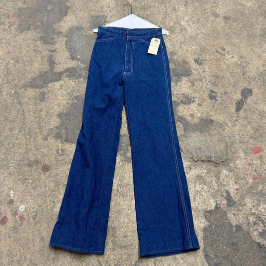 Vintage 70s High-Rise Dark Wash Flare Jeans XS