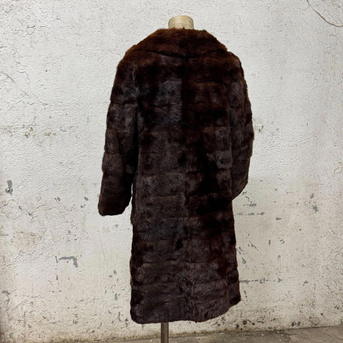 Vintage Mid-Length Glossy Mink Fur Coat