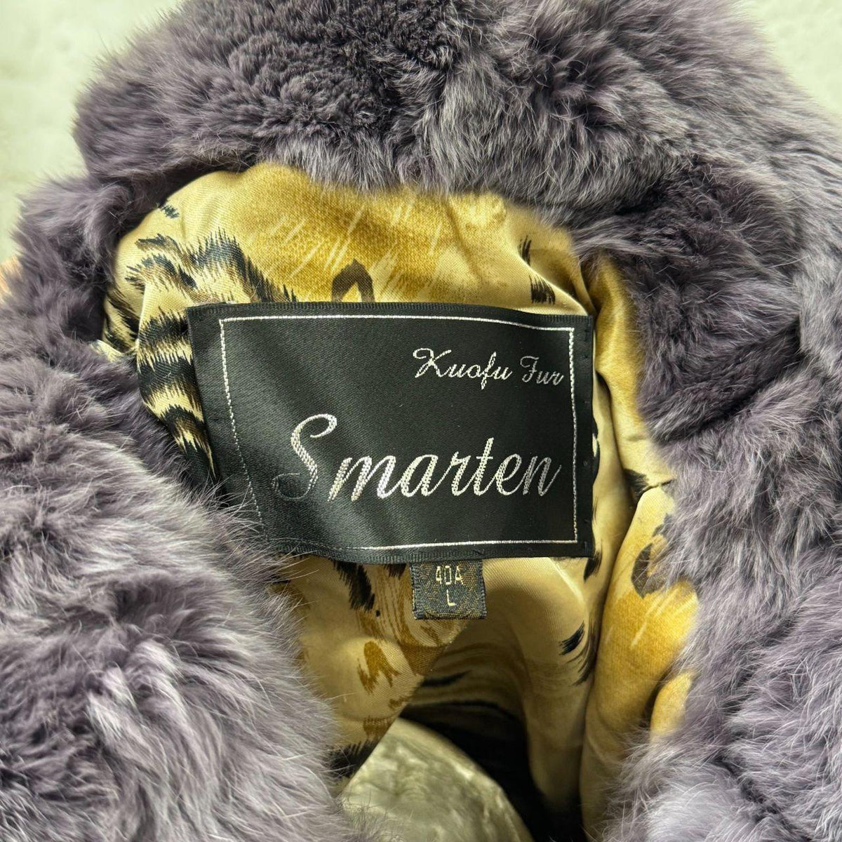 Vintage Y2K Lavender Purple Rabbit Fur Cropped Princess Jacket Coat
