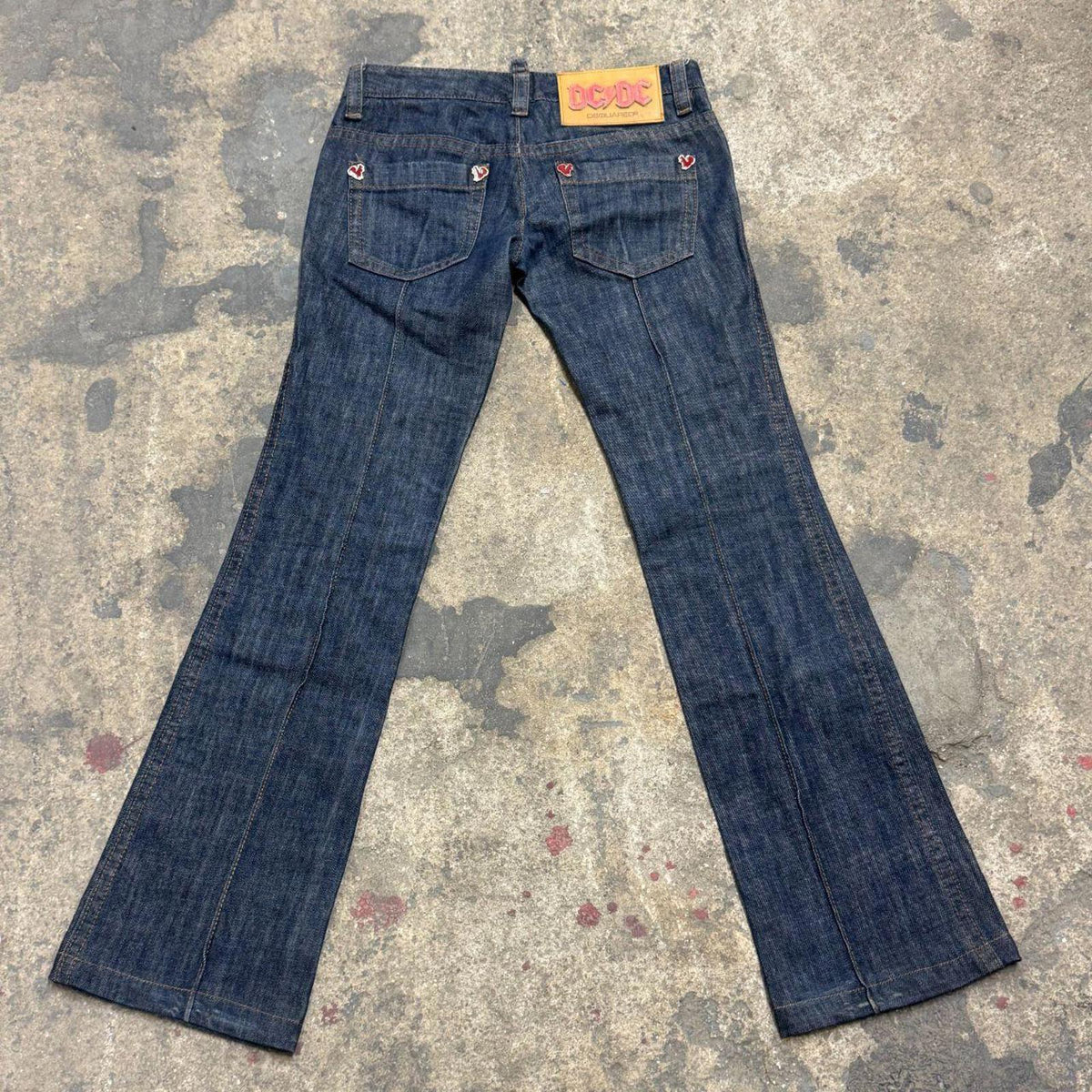 Y2K Vintage Dsquared2 Squirrel Low-Rise Dark Wash Flare Jeans