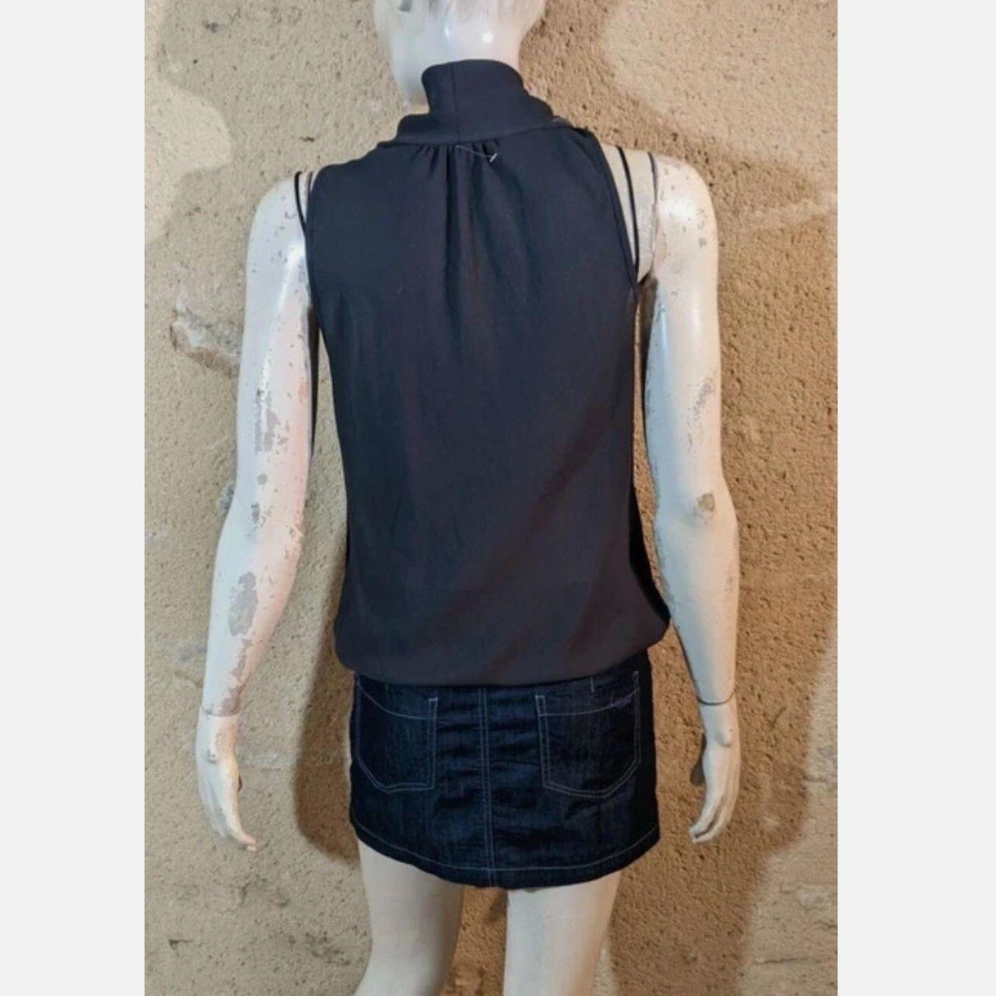 Cop Copine Gray Cowl Neck Mini Dress - Size 38 / US S