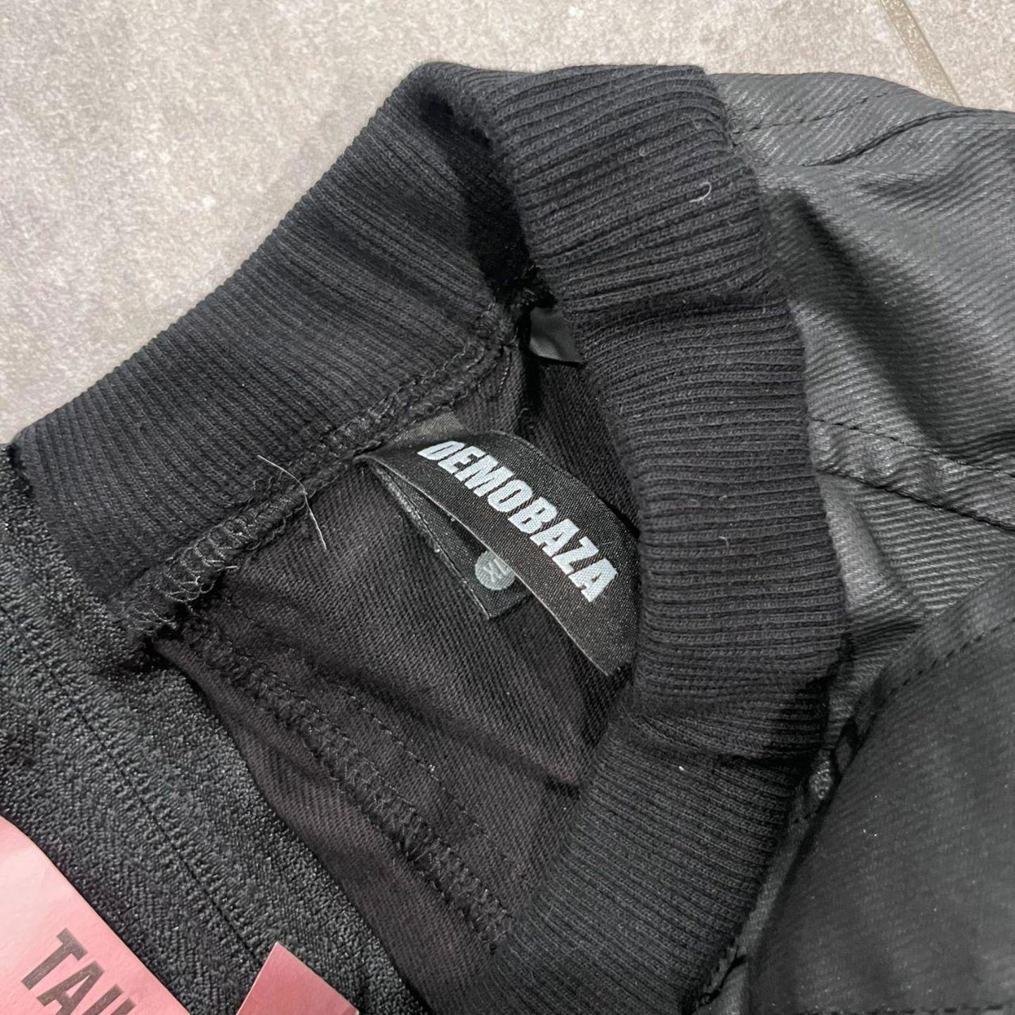 Demobaza Black Tactical Crone Moto Joggers · Waxed