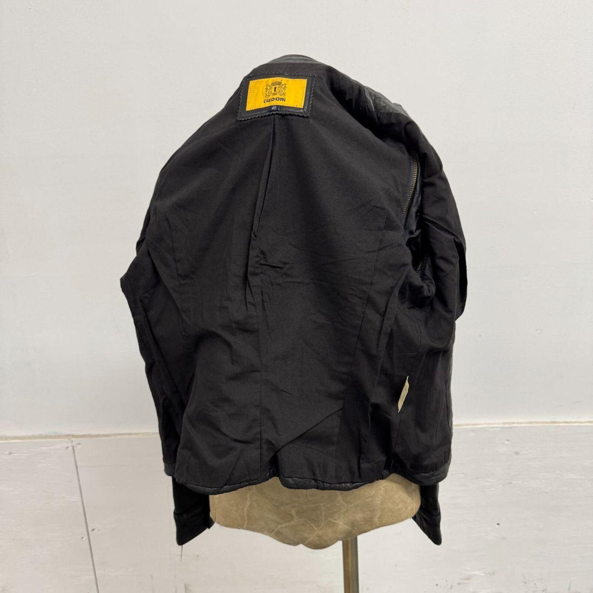 Vintage Black Detachable Sleeves Moto Leather Vest Jacket