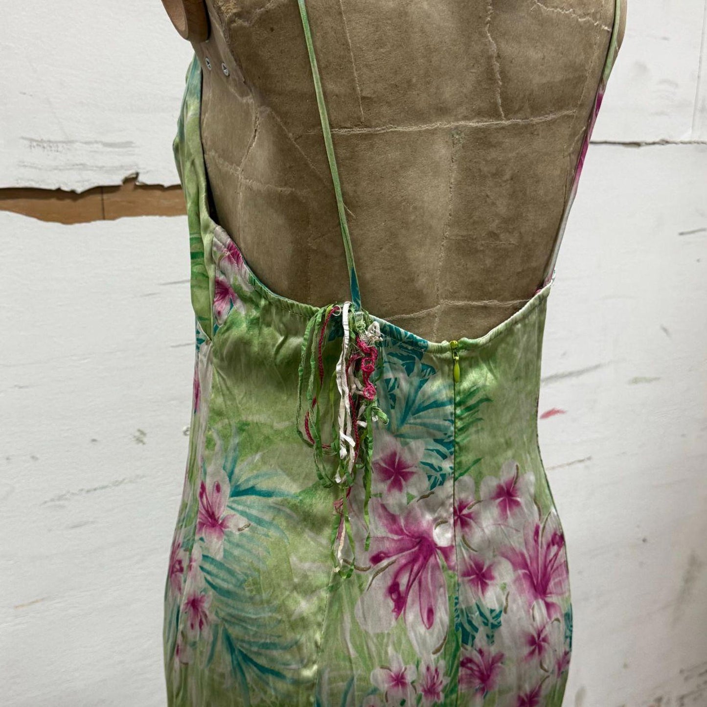 Y2k Vintage Glamour La Vie Monte-Carlo Silk &Lace Maxi Dress