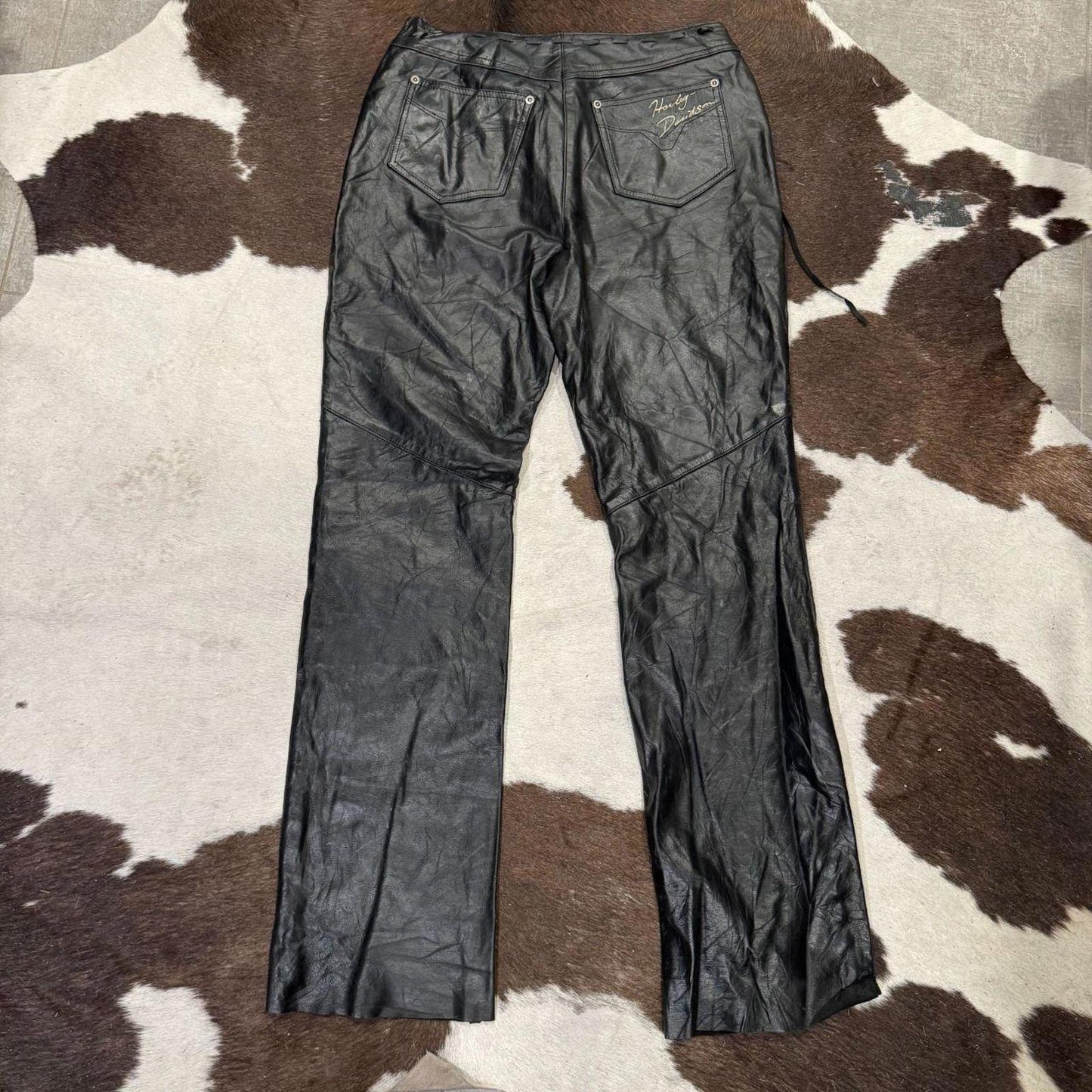 Vintage Rare Heavy Studded Harley-Davidson Leather Pants