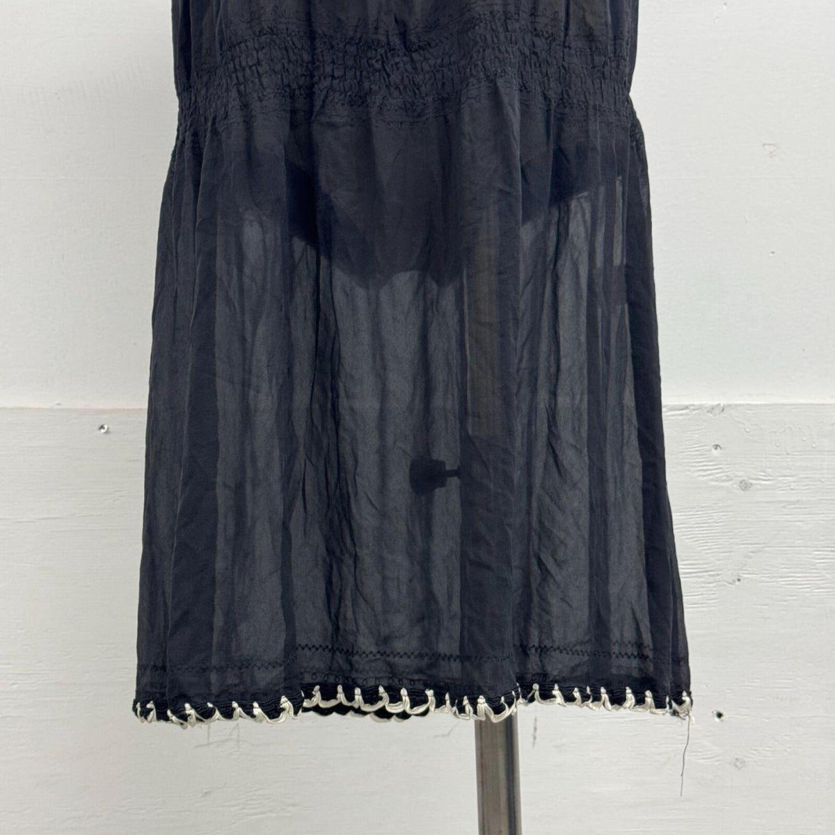 Vintage Tsumori Chisato 100% Silk Beaded Black Dress