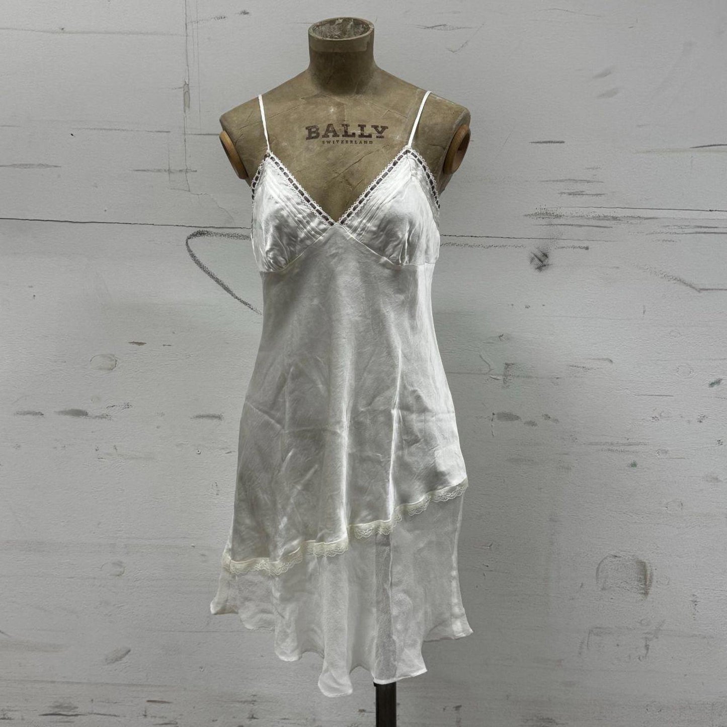 Y2K Vintage Etam White Silk Slip Dress