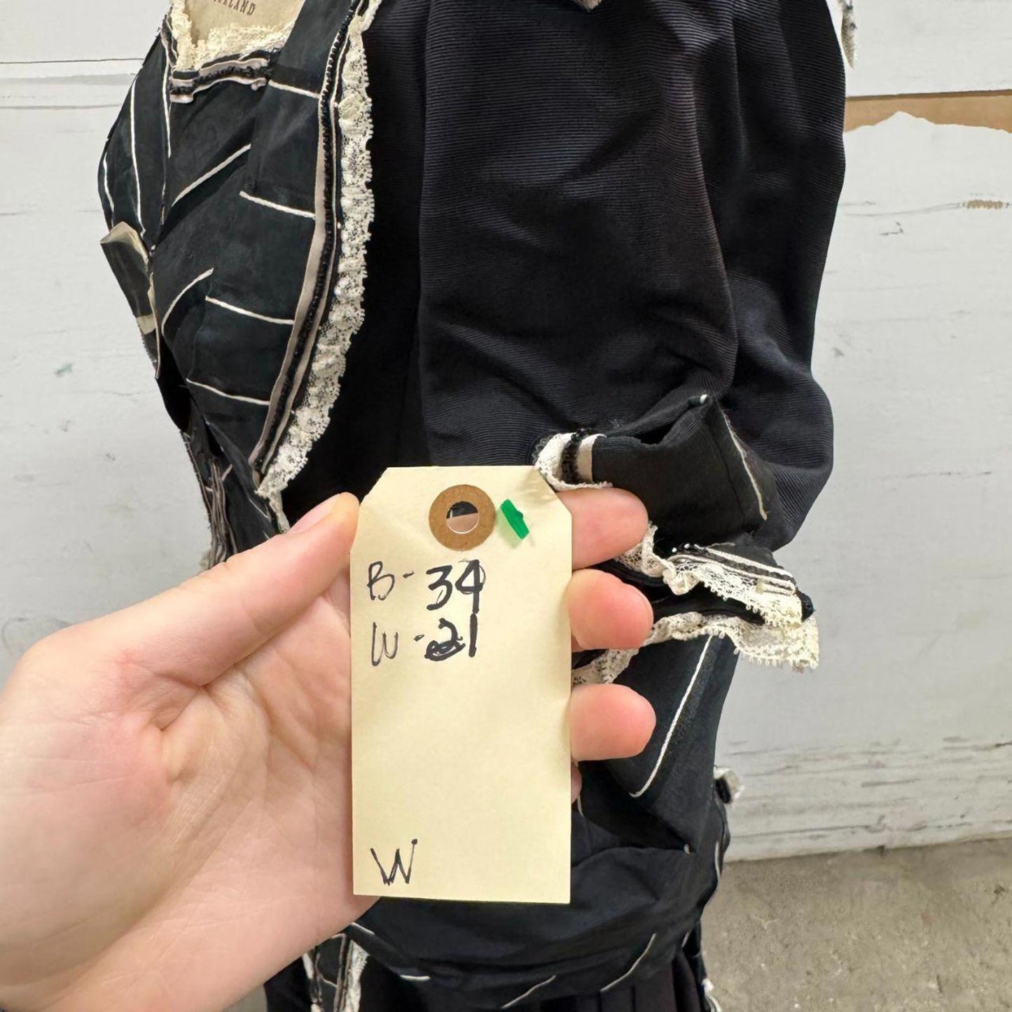 Vintage Black 50s does Victorian Mourning Gown Film Costume