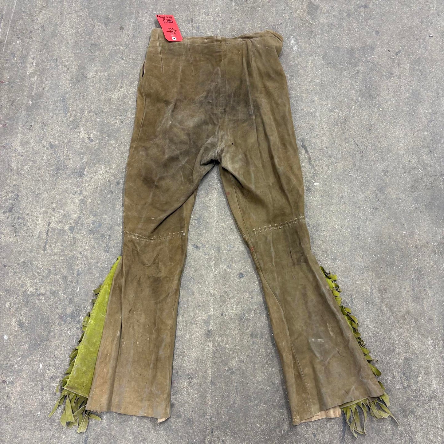 Vintage 40s/50s Suede Western Beaded Fringe Trousers