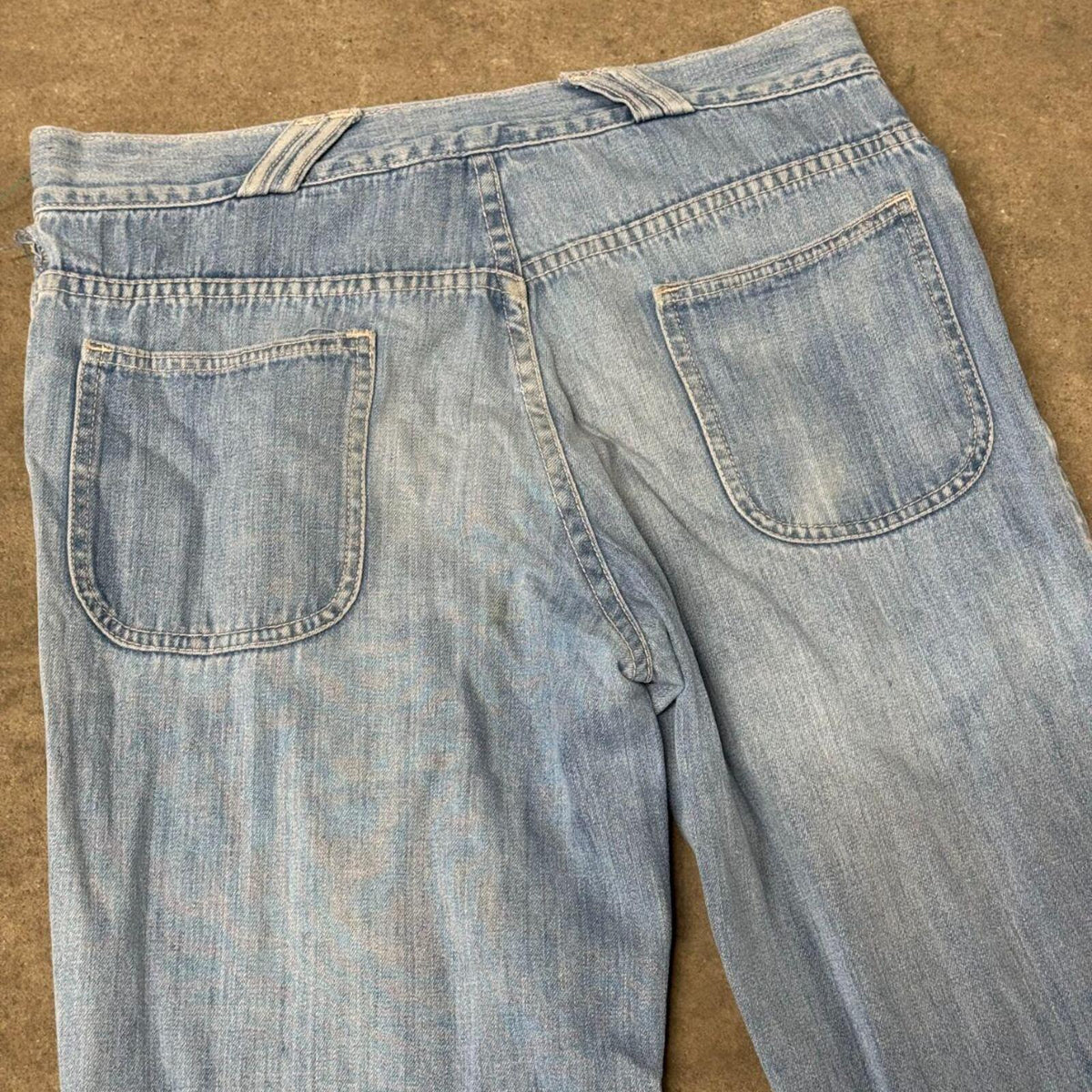 70s Vintage Hang Ten Denim Bell Bottom Flares 33x29 GRAIL