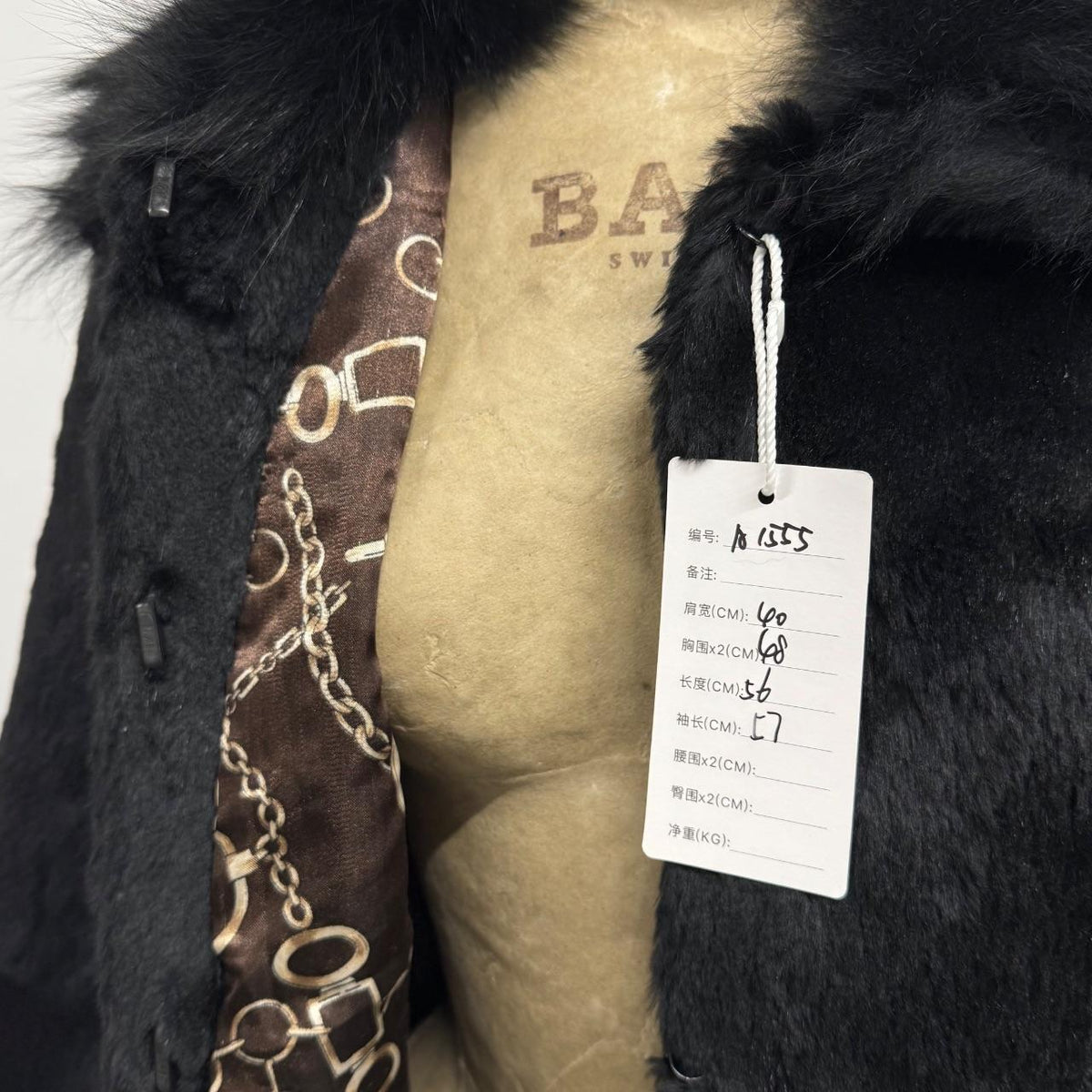 Vintage Y2K Black Rabbit & Fox Fur Jacket Coat