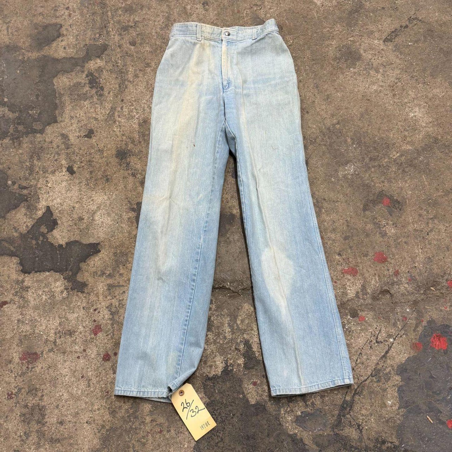 Vintage 70s Pizzazz High-Rise Faded Light Wash Jeans