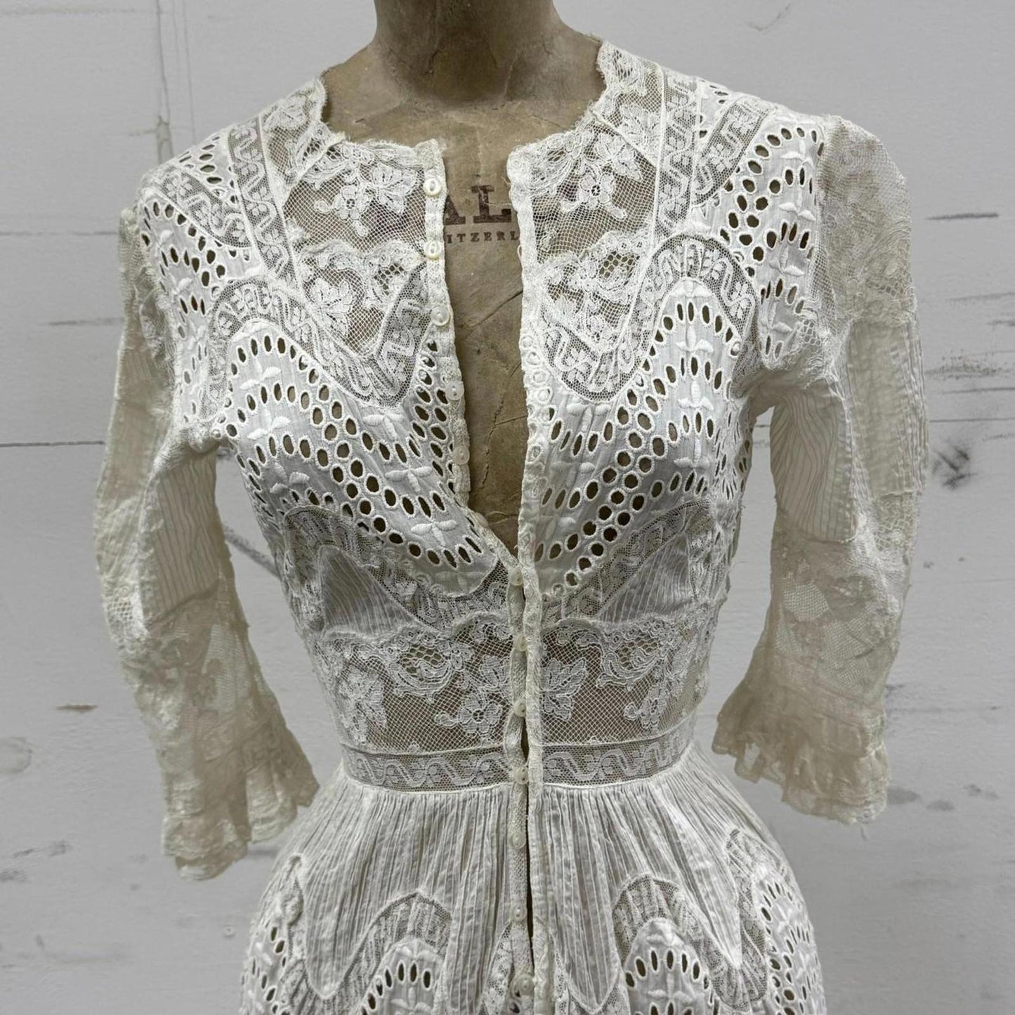 Antique Edwardian Lace Dress Bridal Wedding