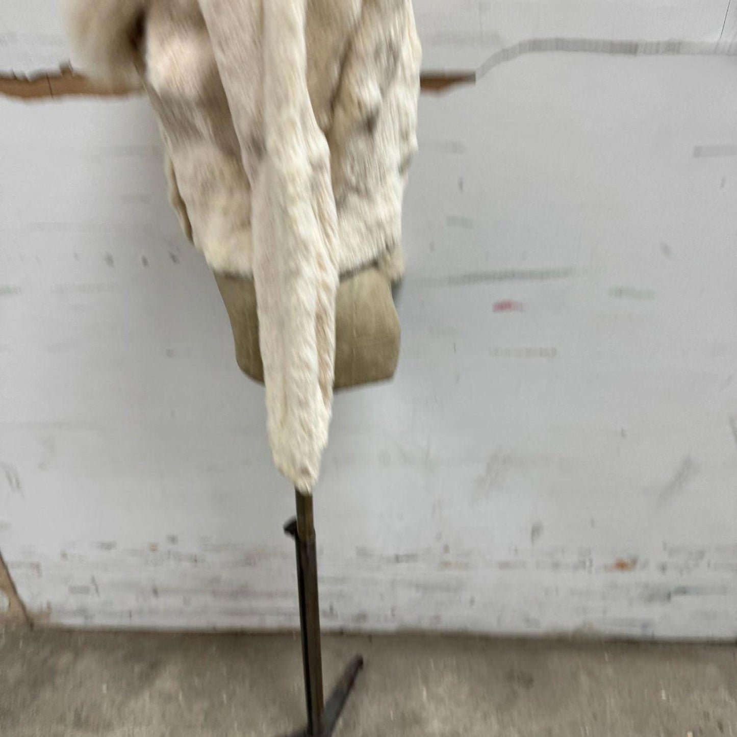 Vintage Y2K Pale Pink Rabbit & Fox Fur Jacket