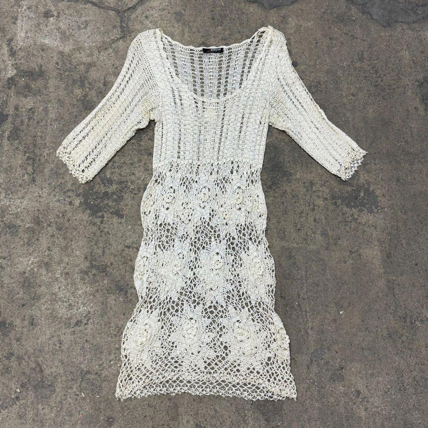 Y2K Vintage Morgan de Toi Crochet "Spider Web" Dress