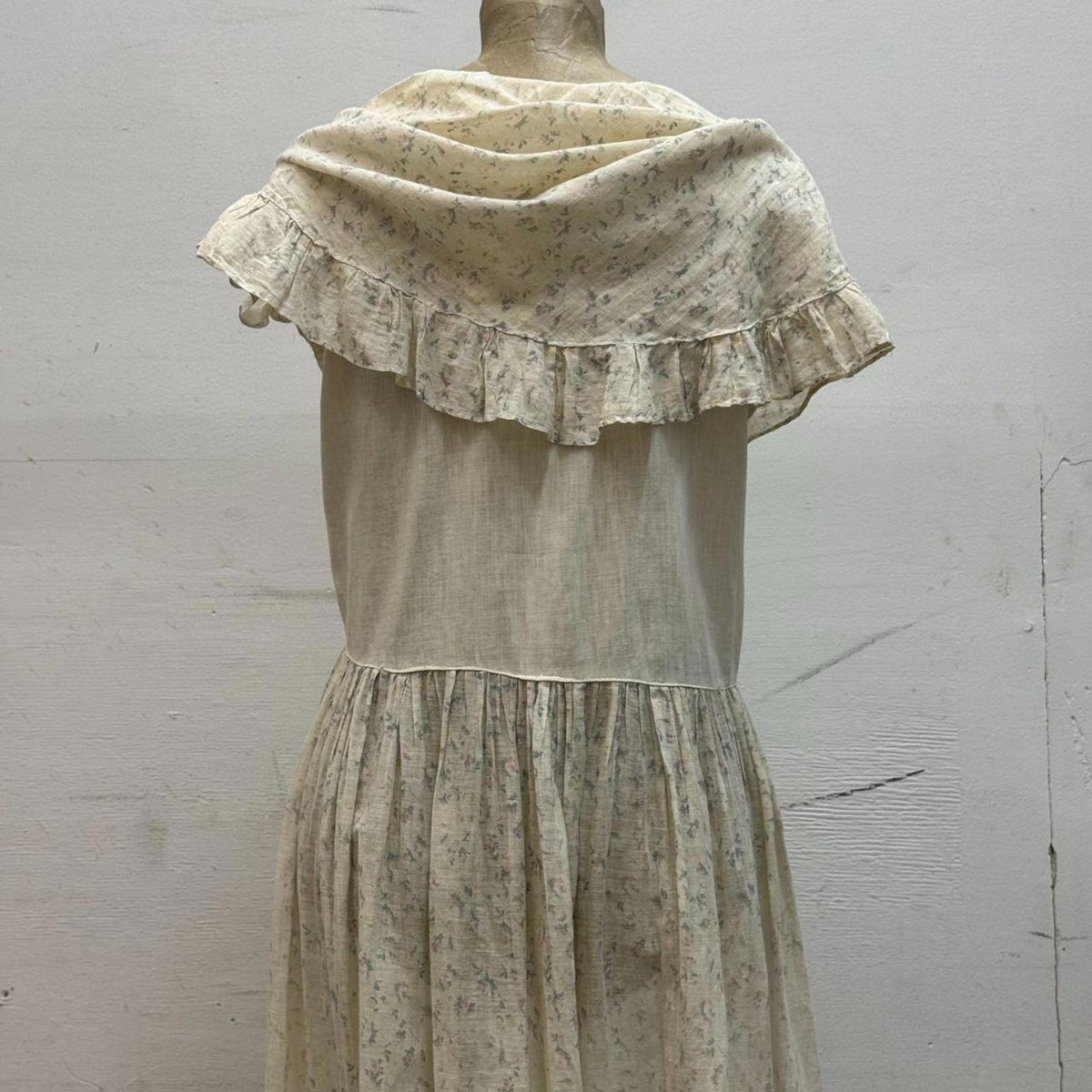 Vintage 30s 40s Edwardian Revival Antique Broadcloth Sailor Day Dress