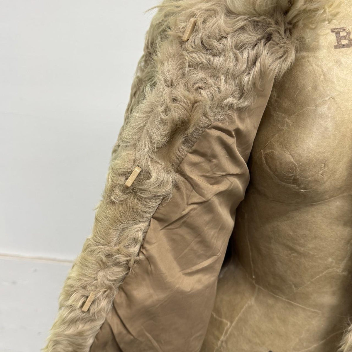 Vintage Y2K Beige Wool Jacket Coat