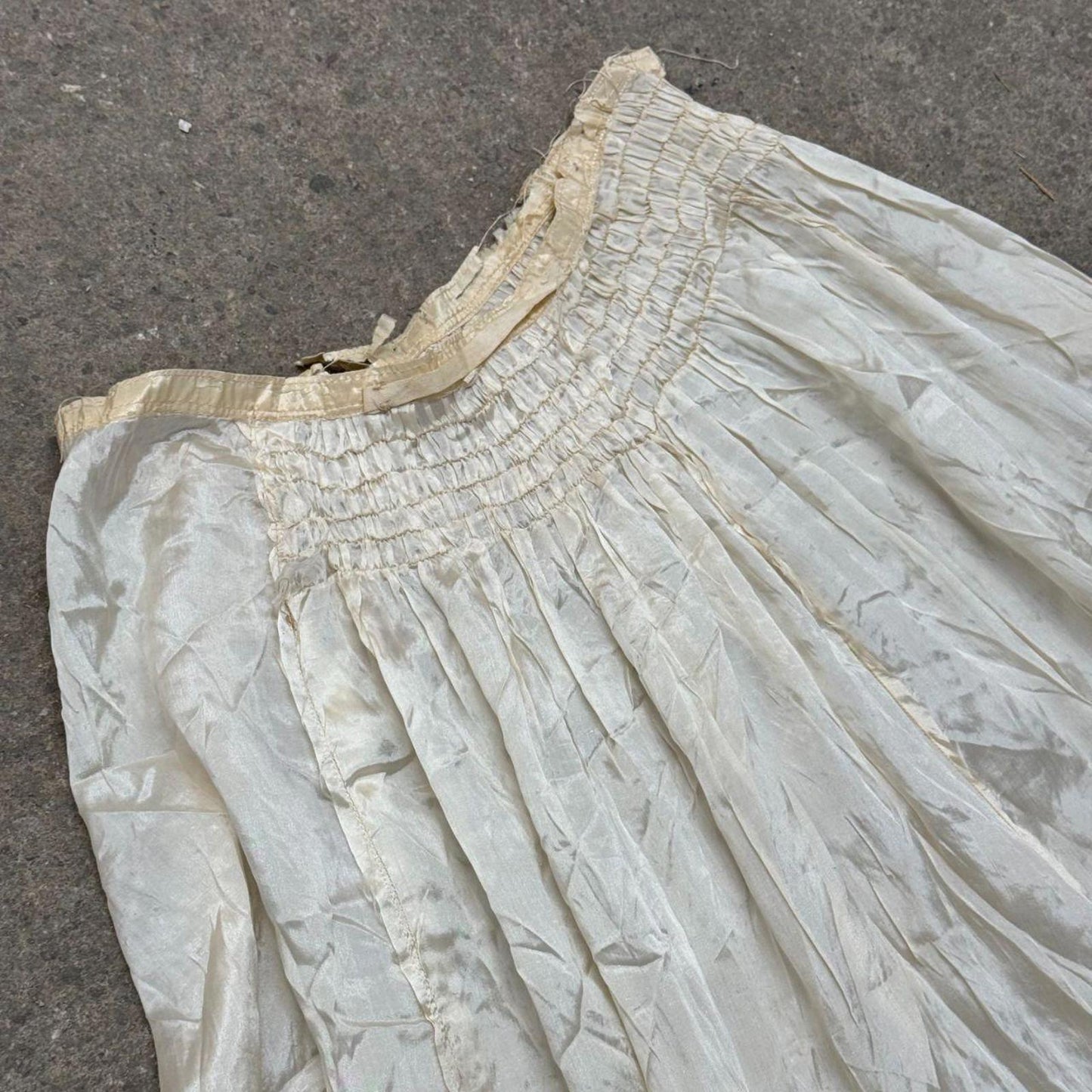 Antique Edwardian Silk Petticoat Slip Skirt XXS