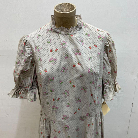 Vintage 1950s Studio-Made Strawberry Print Western Prairie Dress Movie Costume M