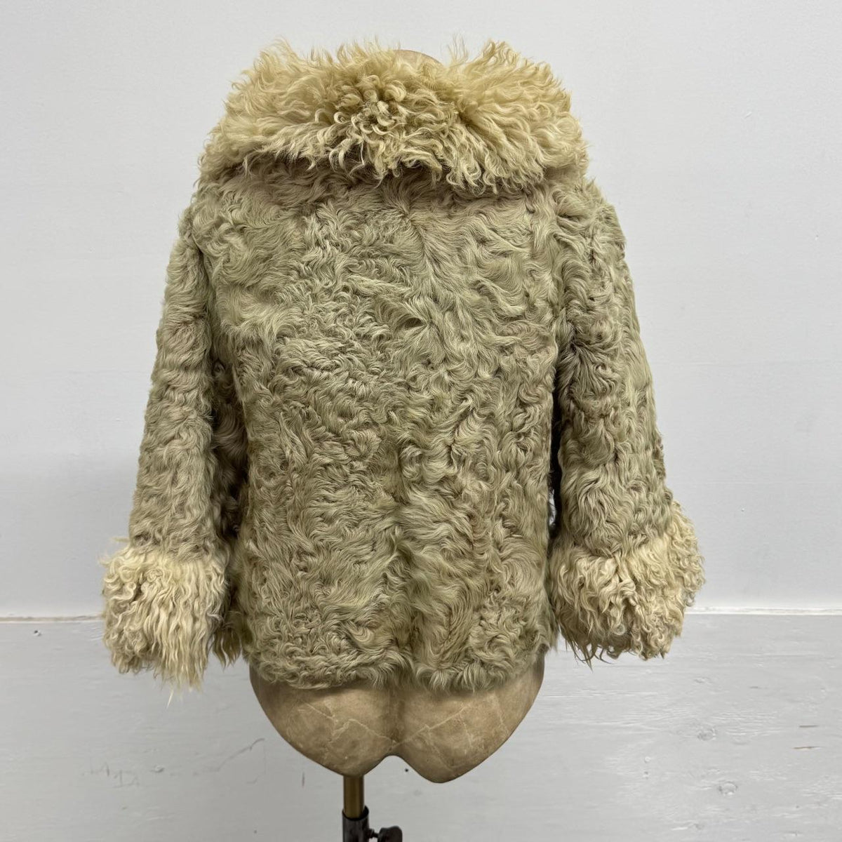 Vintage Y2K Beige Wool Jacket Coat