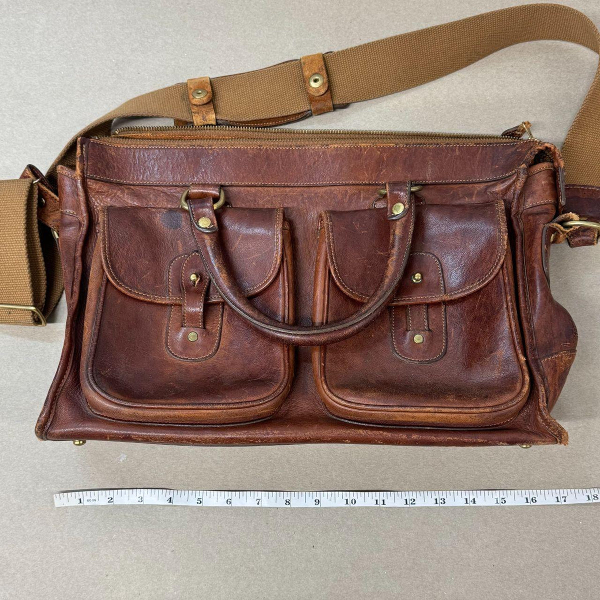 Vintage Marley Hodgson Ghurka Examiner Brown Leather Briefcase Bag