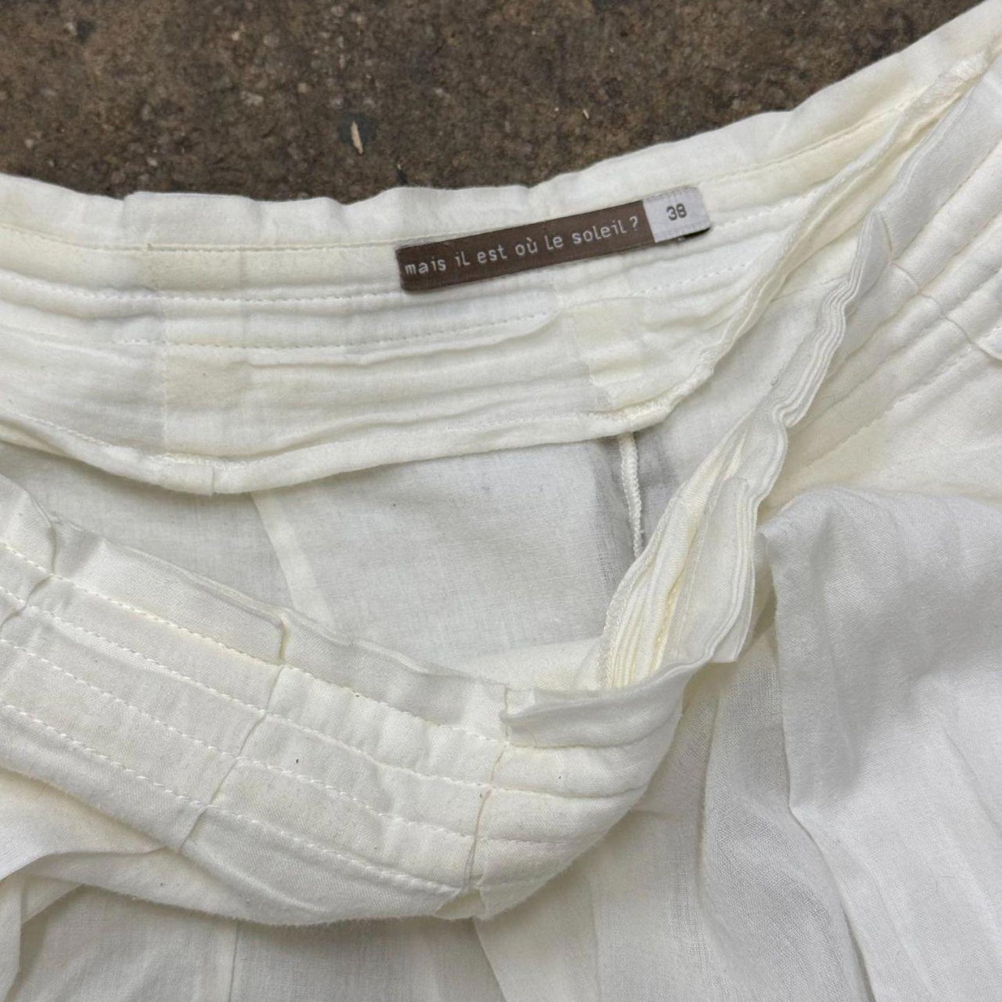 Mais il est où le Soleil? French Designer White Bubble Skirt