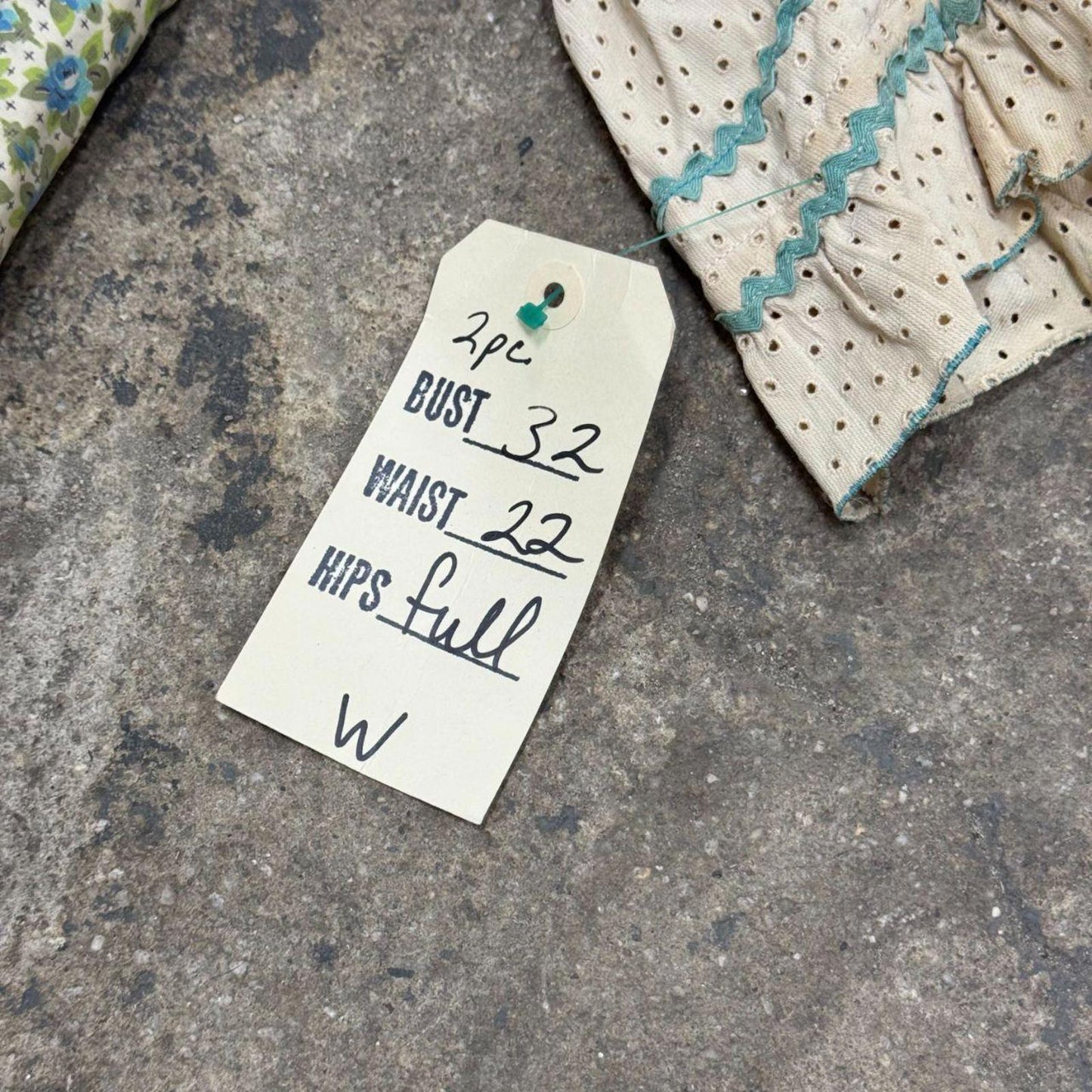 Vintage 40s does 1800s Victorian Blue 2pc Gown Prairie Dress Film Costume