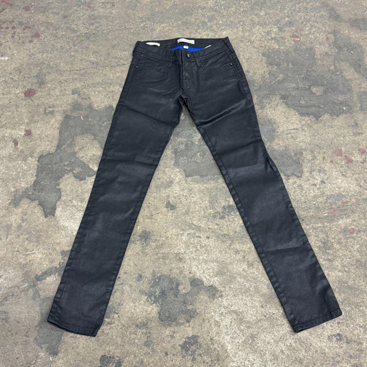 Vintage Gaudi Jeans Low Rise Black Waxed Skinny Jeans 26