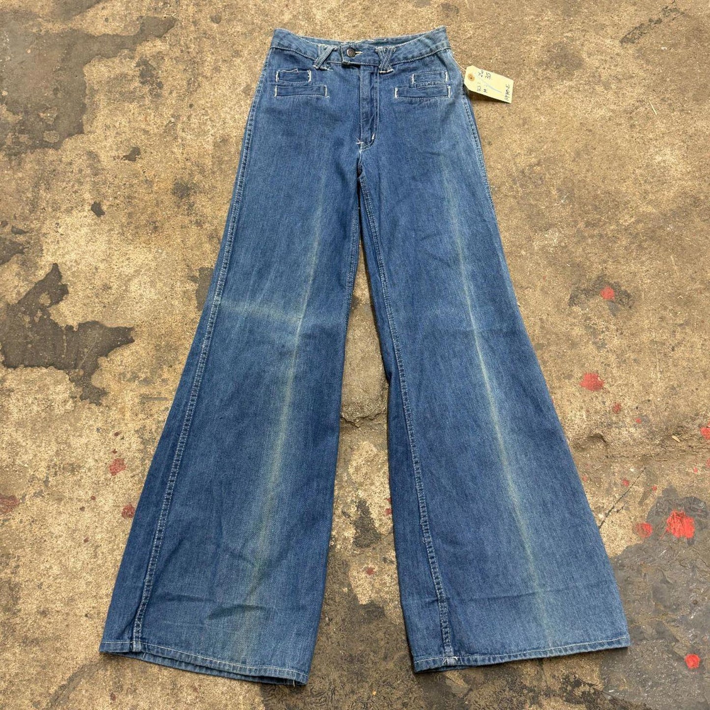 Vintage 70s High-Rise Flare Bell Bottom Jeans XS