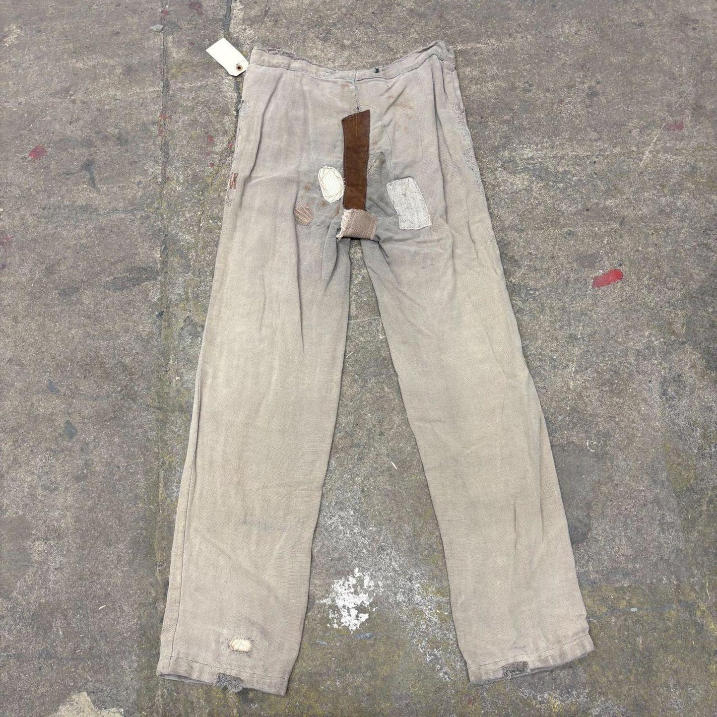 Vintage 30s 40s Patchwork Western Pants Thrashed Faded