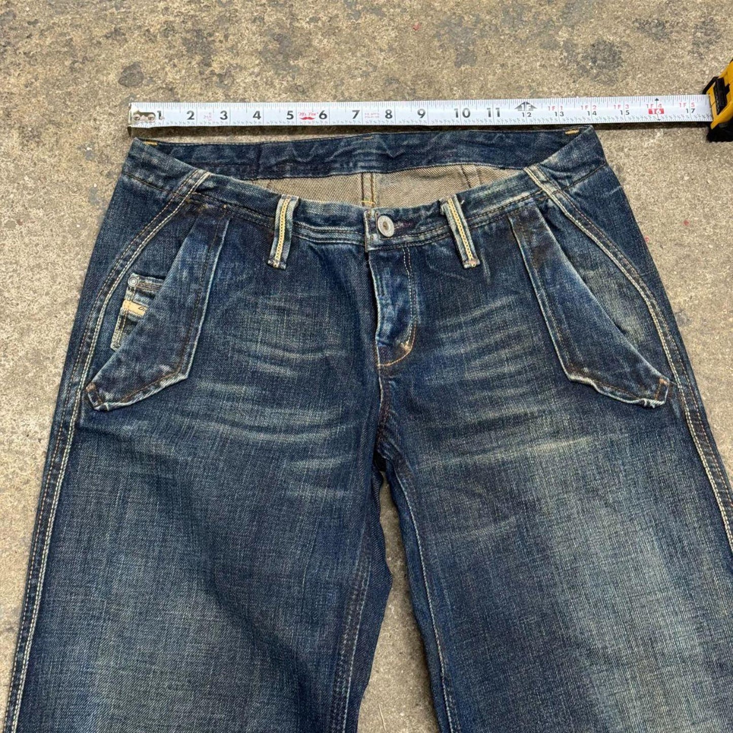 Vintage Y2K Diesel Low Rise "Technical Indigo" Jeans 27