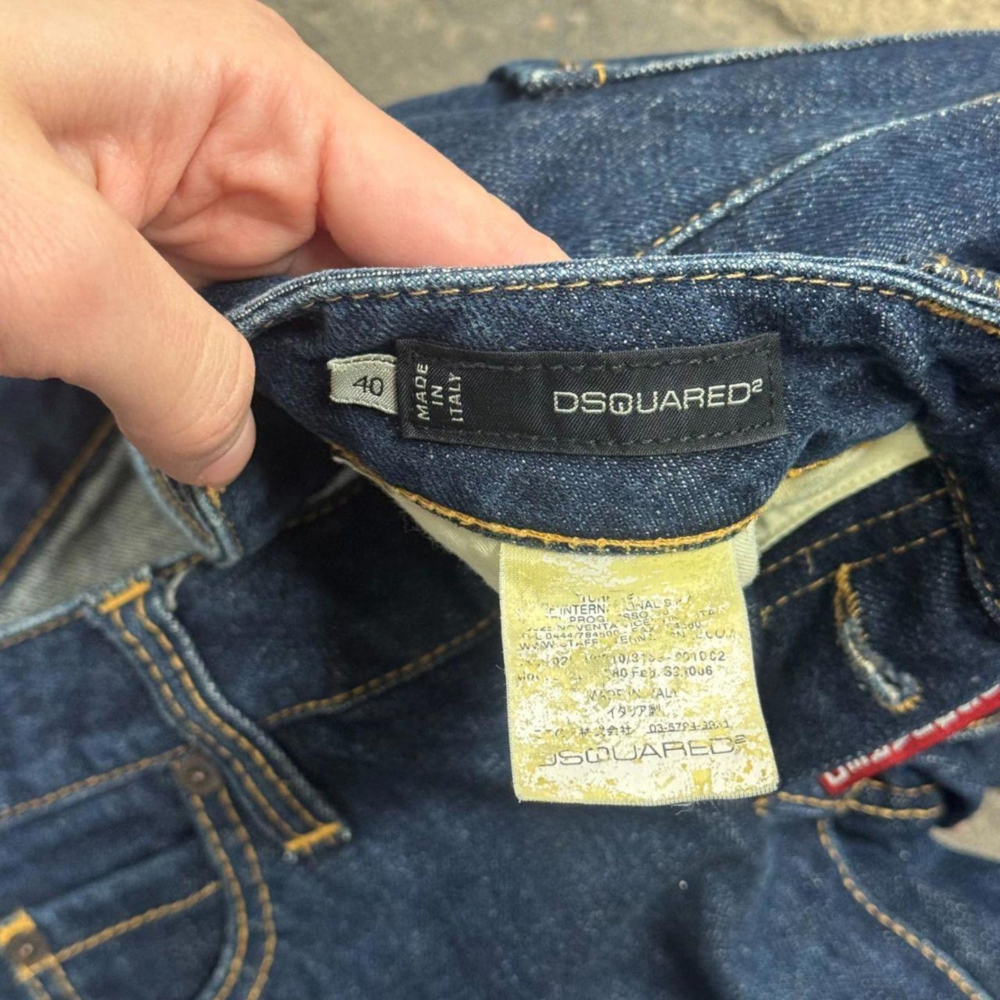 Vintage Dsquared2 Low Rise Capri Jeans Dark Wash