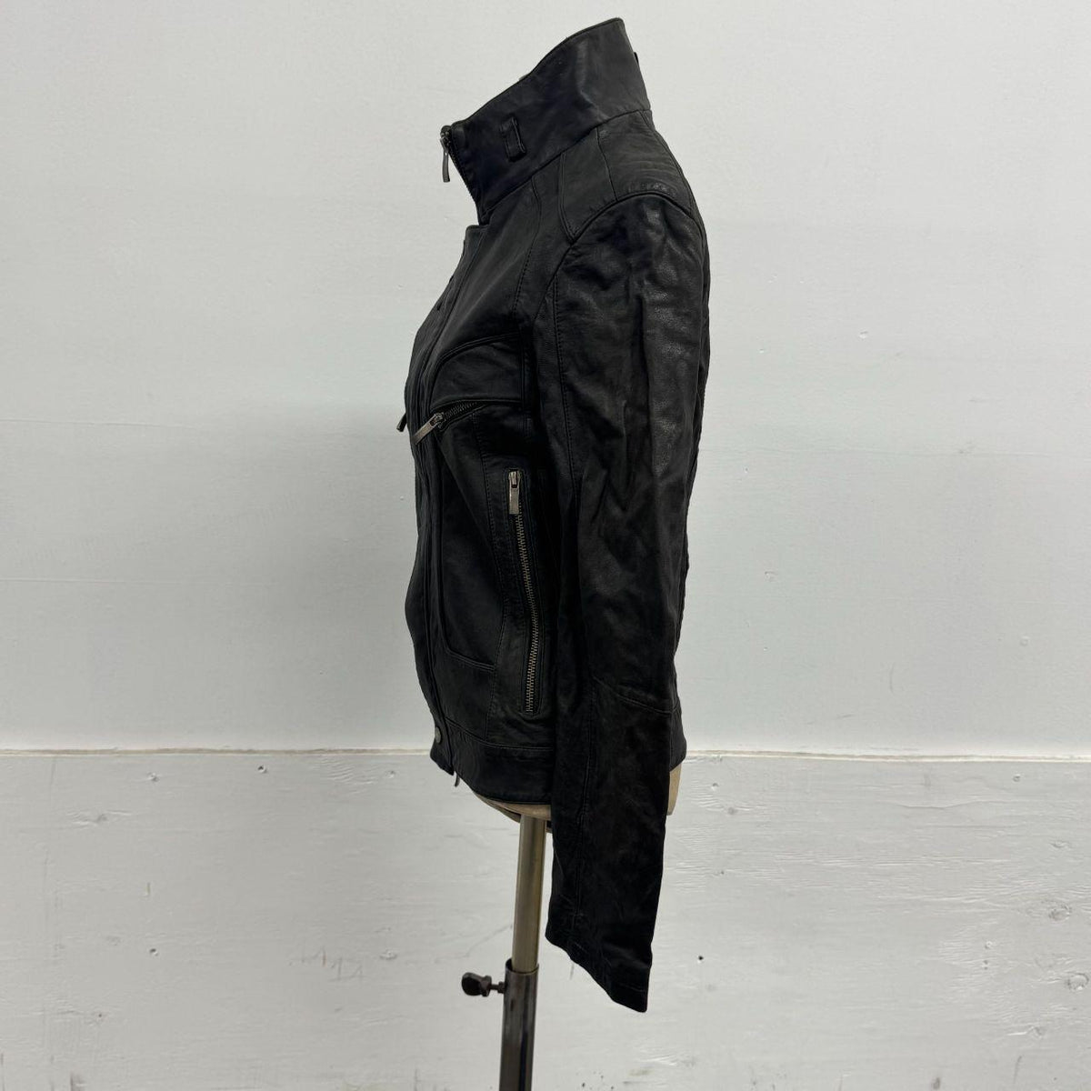 Vintage Black Moto Leather Jacket