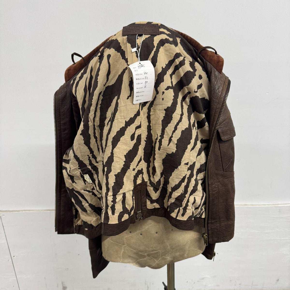Vintage Brown Layered Hooded Y2K Leather Jacket