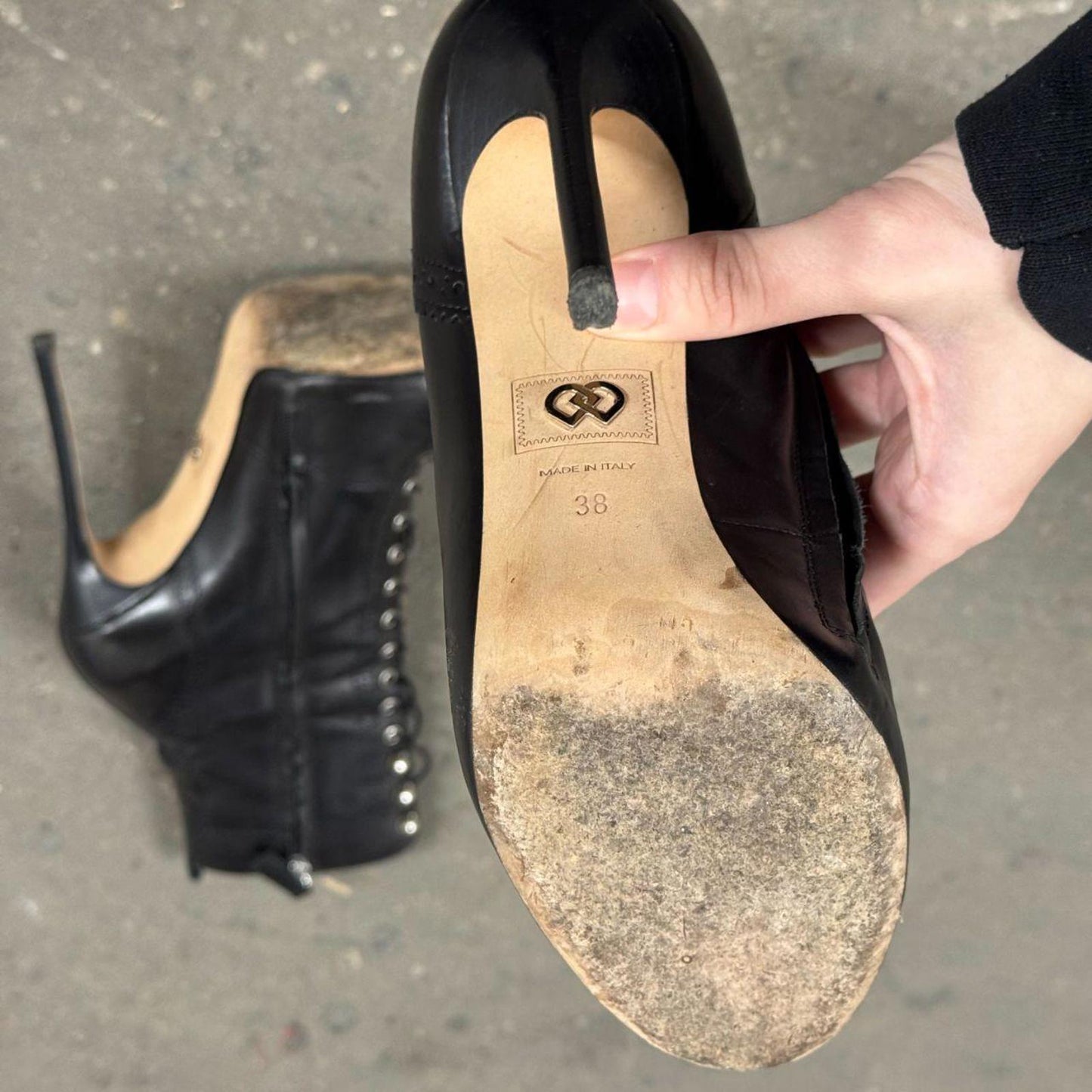 Vintage Dsquared2 Skate Moss Stiletto Ankle Boots 38
