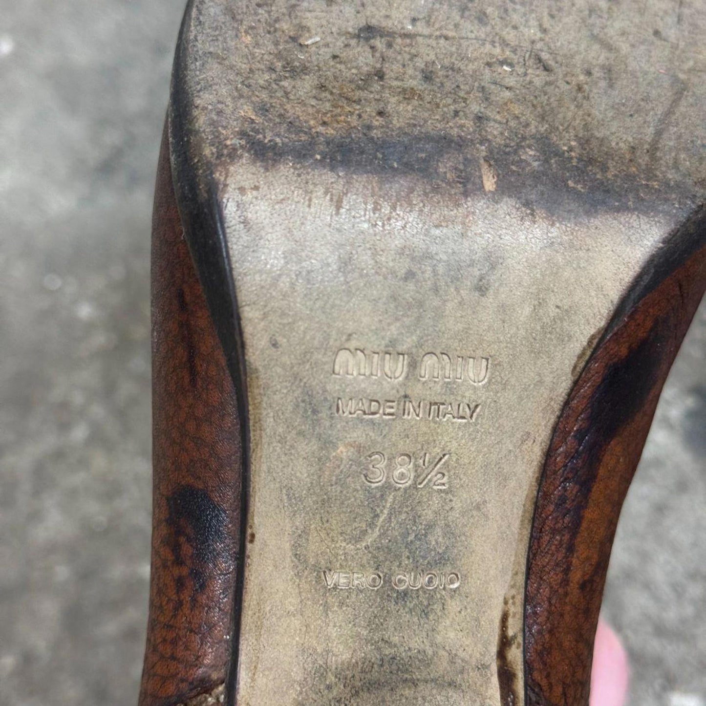 Y2K Vintage Miu Miu Brown Shearling-Lined Leather Booties