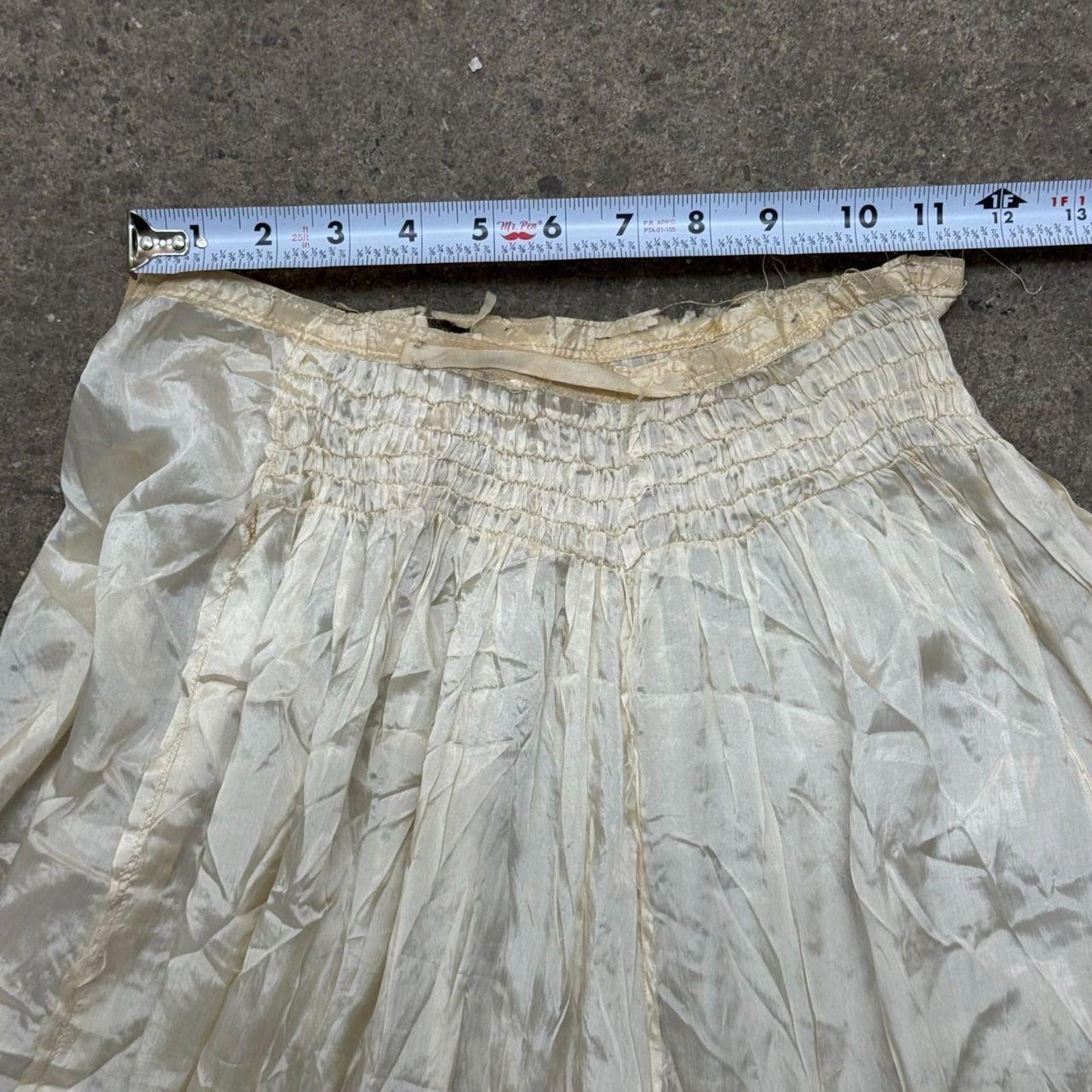 Antique Edwardian Silk Petticoat Slip Skirt XXS