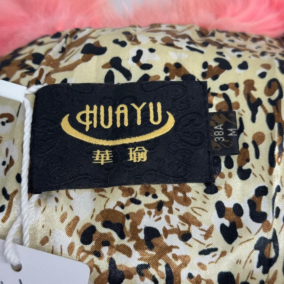 Vintage Y2K Pink Rabbit & Fox Fur Jacket Coat