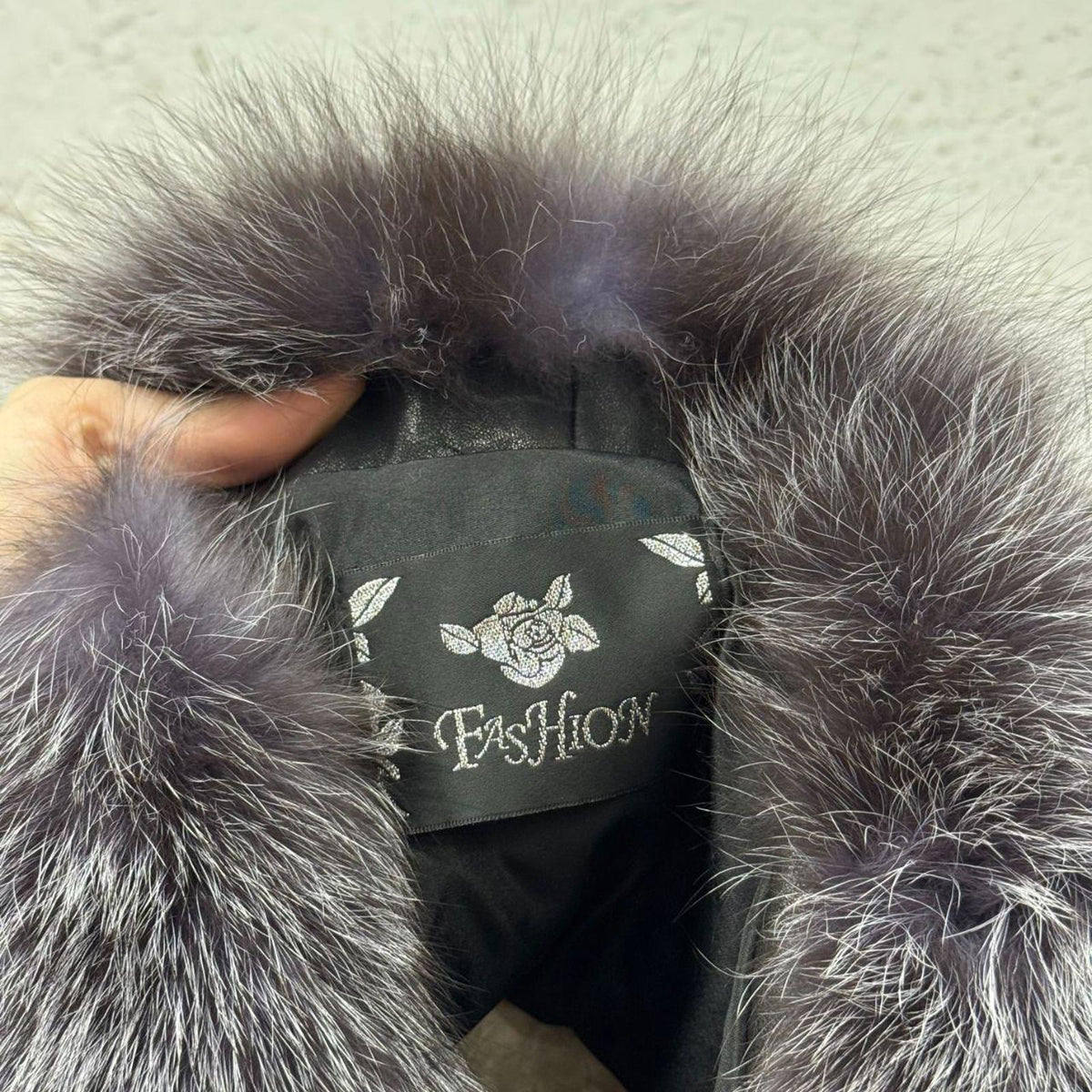 Vintage Y2K Rabbit & Silver Fox Fur Jacket Coat